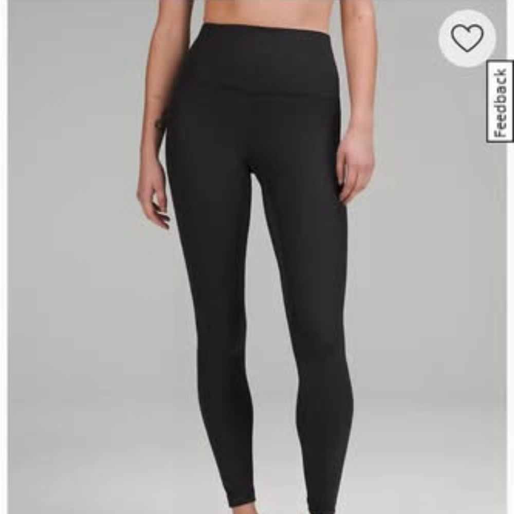 Lululemon Align black embossed legging. High-rise, 28 length